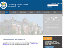 Tablet Screenshot of leadershipnc.org